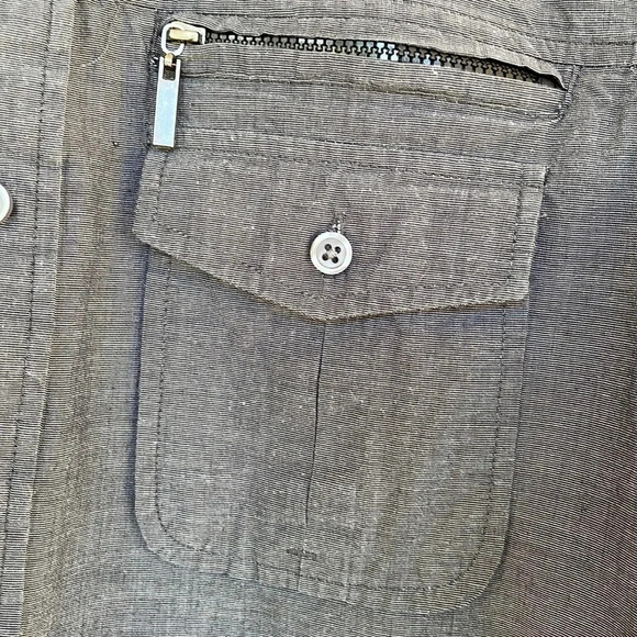 Eighty Eight Platinum Dark Gray Cotton Shirt - Picture 4 of 8